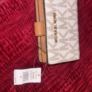 Michael Kors Tan and Brown Wallet & Cross body hand bag